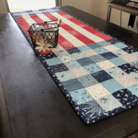 Image 3 of PATRIOTIC PICINIC PLAID:  These Colors Don't Run-ner 14" x 55" Table Runner Pattern