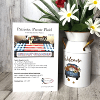 Image 1 of PATRIOTIC PICINIC PLAID:  These Colors Don't Run-ner 14" x 55" Table Runner Pattern