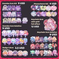 Hololive & Honkai Impact 3 Merchandise Catalog