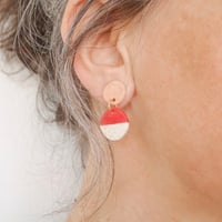 Image 3 of Boucles Chloé rouge