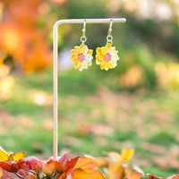 Earrings - Micro Crochet Sunflowers