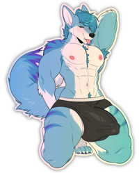 Axel Husky Holo Sticker