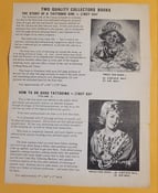 Image of original antique milton zeis rockford IL tattooing tattoo ink flash cindy ray flyer HCP