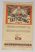 Image of original antique milton zeis rockford IL tattooing tattoo machine ink flash flyer HCP 5x8