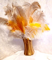 Image 3 of Florals and Feathers in Gold