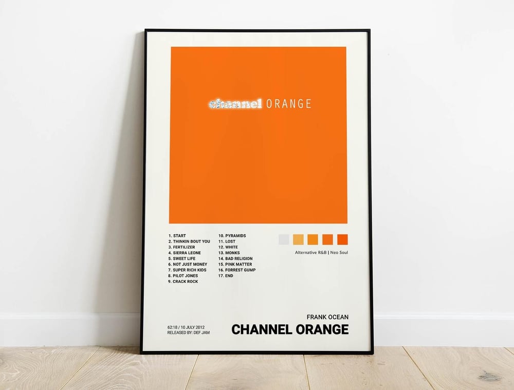 Frank Ocean - Channel ORANGE Music Album Poster