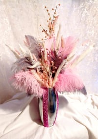 Image 2 of Florals and Feathers in Pink