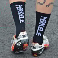 Image 3 of Black 7 inch tall 'PERKELE' sock 2024