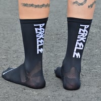 Image 4 of Black 7 inch tall 'PERKELE' sock 2024