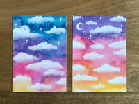 Image 1 of Set of Two Mini Prints Colorful Night Skies