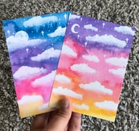 Image 2 of Set of Two Mini Prints Colorful Night Skies