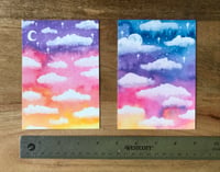 Image 3 of Set of Two Mini Prints Colorful Night Skies