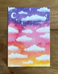 Image 4 of Set of Two Mini Prints Colorful Night Skies