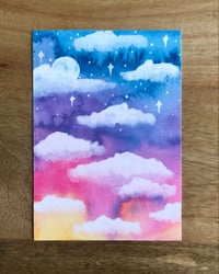 Image 5 of Set of Two Mini Prints Colorful Night Skies