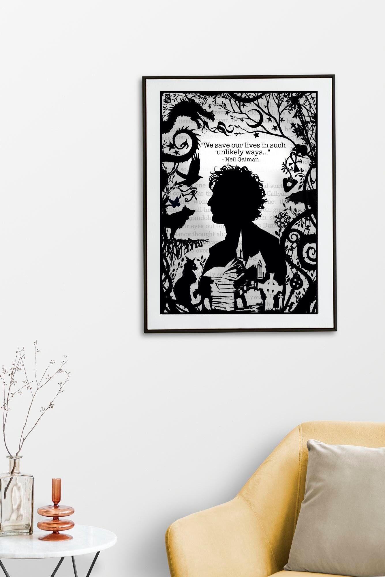 Image of Neil Gaiman Limited Edition A4 Art Prints