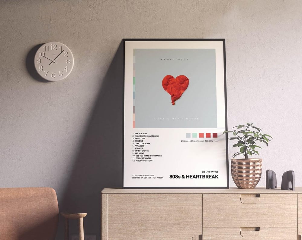 Kanye West - 808s & Heartbreak Music Album Poster