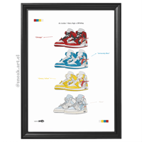 Image 2 of Sneaker Poster Air Jordan 1 x Off-White Collection