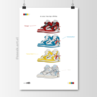 Image 1 of Sneaker Poster Air Jordan 1 x Off-White Collection