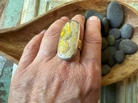 Image 18 of Mixed Metal Bumblebee Jasper Ring / n50