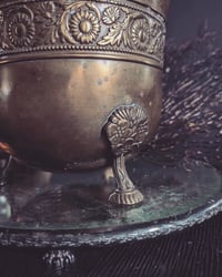 Image 3 of Brass flower cauldron 