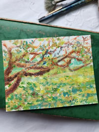 Image 2 of Jeweled Field Through Live Oak Branches -Original Acrylic Painting