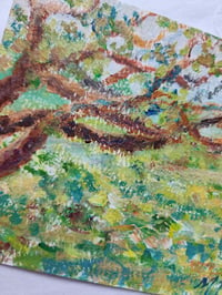 Image 3 of Jeweled Field Through Live Oak Branches -Original Acrylic Painting