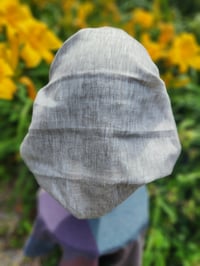 Image 4 of Linen Elastic Hair Covering in Taupe