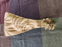 Image 3 of Linen Elastic Hair Covering in Beige & Olive Tropical 