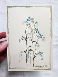 Image 2 of Delicate Blues -Original Watercolor Painting