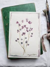 Image 1 of Dreamy Purple Blooms -Original Watercolor Painting