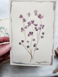 Image 2 of Dreamy Purple Blooms -Original Watercolor Painting