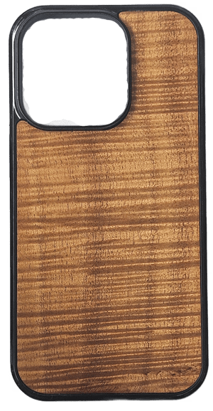 Image of Curly Koa wood phone case ("blank" with no image)