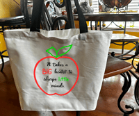 Image 3 of Inspirational Teacher Tote Bag – Motivational Words Design – Canvas School Bag for Educators