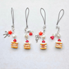 strawberry cake star phone charms