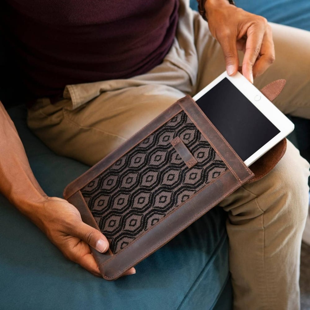 Image of IPad Leather Case With Garment Design