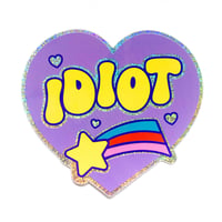 Image 1 of Idiot Heart Glitter Sticker