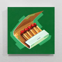 Matchbook - Original Painting, 8" x 8"