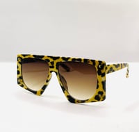 Image 1 of Oversized Leopard Sunglasses 