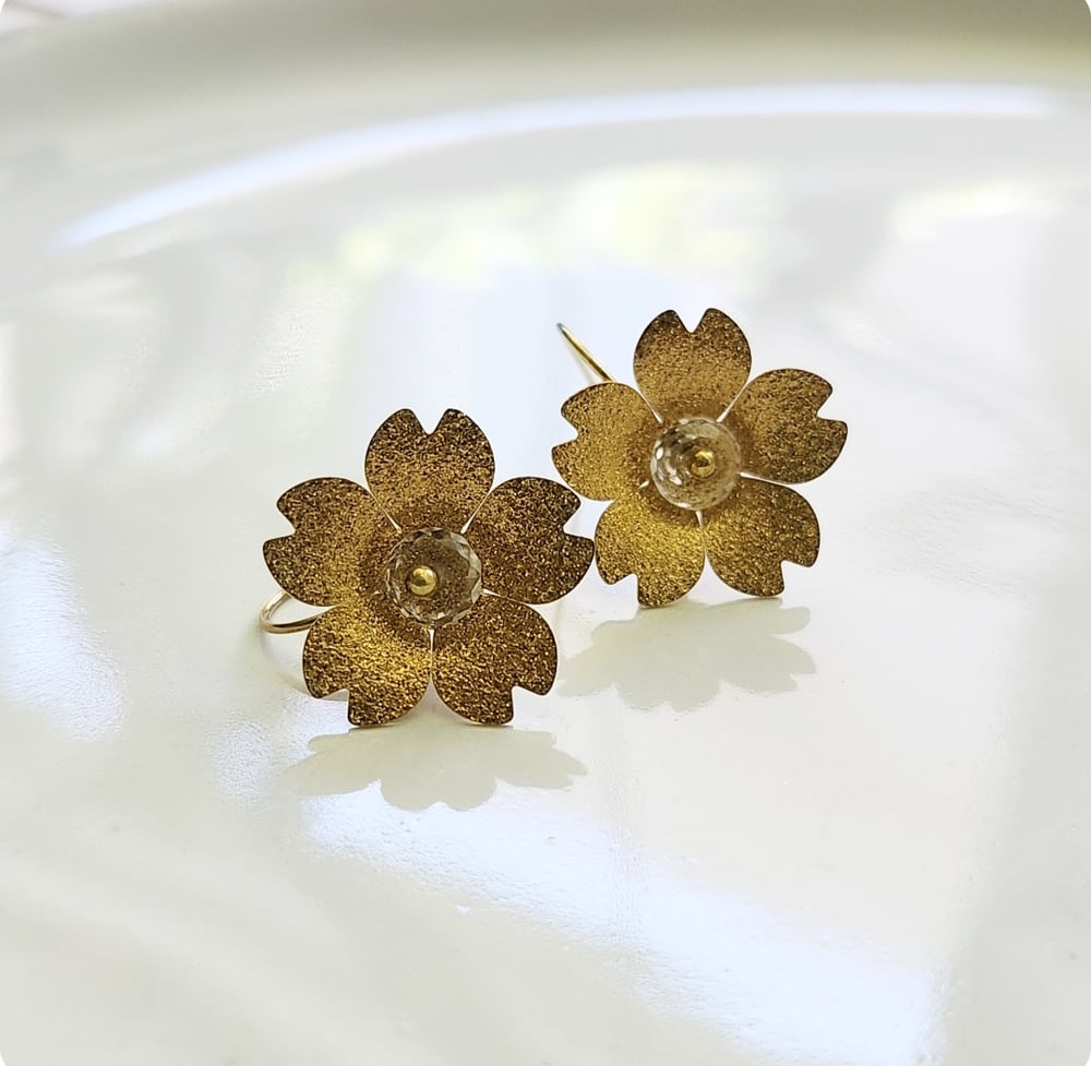 Image of Flower & Gem Earrings