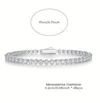 Image 2 of 2cm Moissanite Tennis Bracelet 