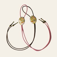 Image 1 of Yellow and Orange Flowers Bolo Tie