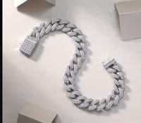 Image 4 of Retro Cuban Moissanite Bracelet 