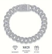 Image 2 of Retro Cuban Moissanite Bracelet 