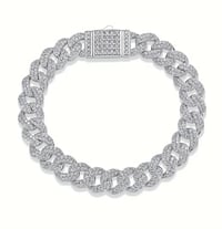Image 1 of Retro Cuban Moissanite Bracelet 