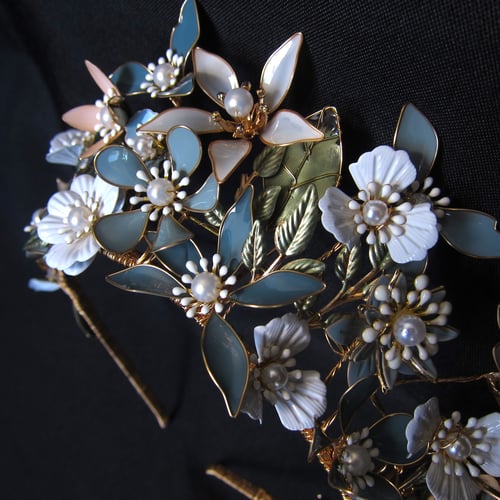 Image of Blue Blooms tiara