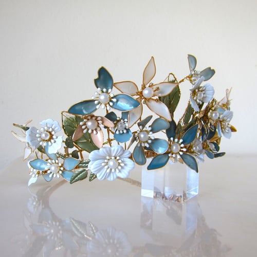 Image of Blue Blooms tiara