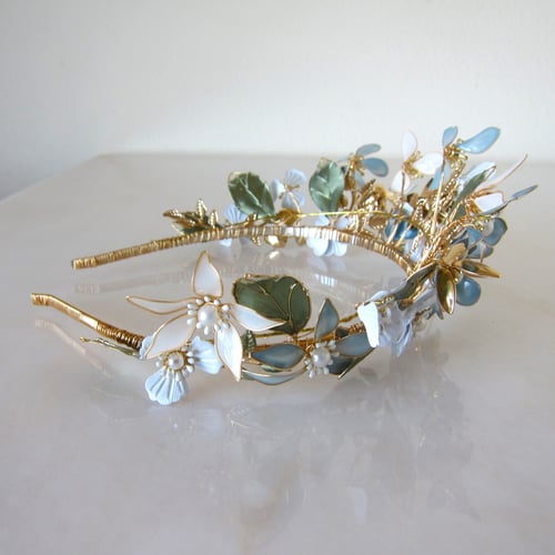 Image of Blue Blooms tiara