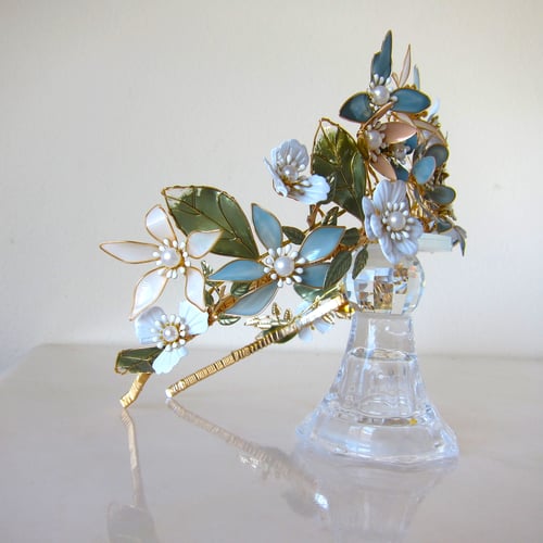 Image of Blue Blooms tiara