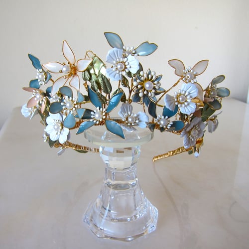 Image of Blue Blooms tiara