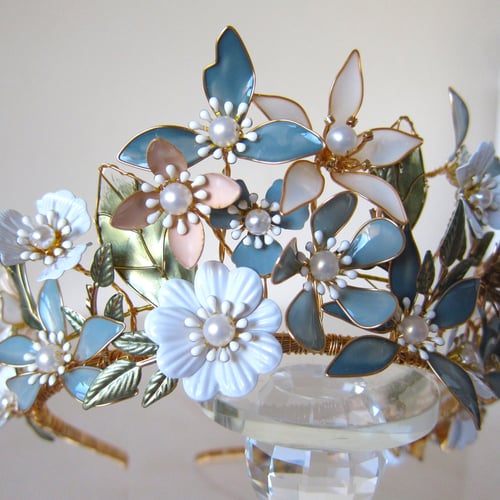 Image of Blue Blooms tiara